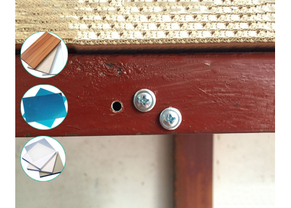 The use of screws detailed