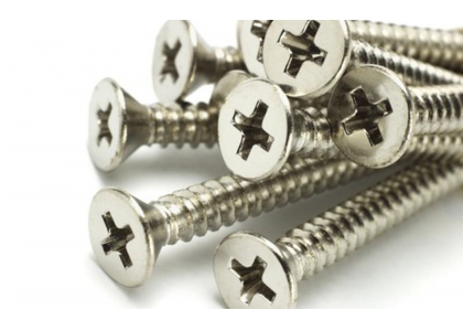 Screws plated nickel or galvanized which is more corrosion resistant