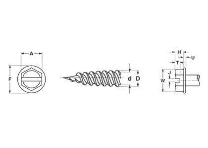 What is the thread of the tapping screw?