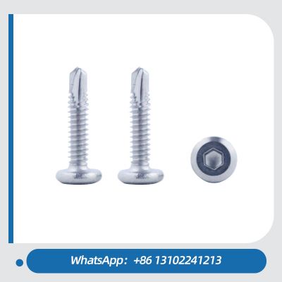 Stainless Steel Plated Flat Head Chamfered Hexagonal Socket Screw Self Drilling Screw