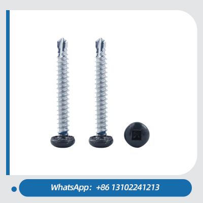 Painted Color Pan Head Self Drilling Screws Square Drive Screws Stainless Steel Full Thread With Drilling Point